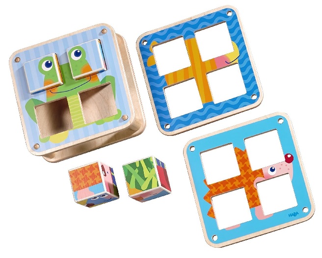 Puzzle Garden Animals Toy HABA Cubes